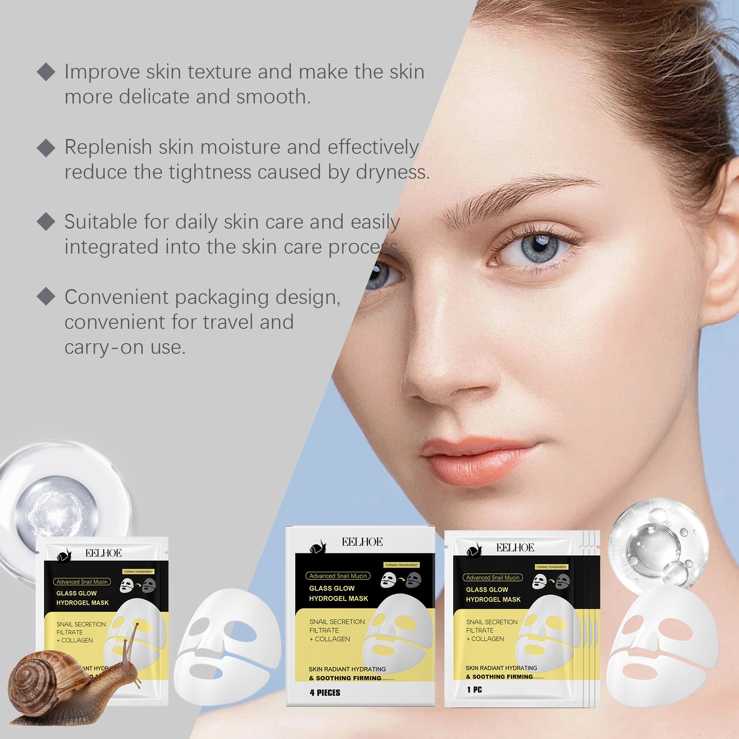 Snail Mucin Moisturizing Mask (sheets)